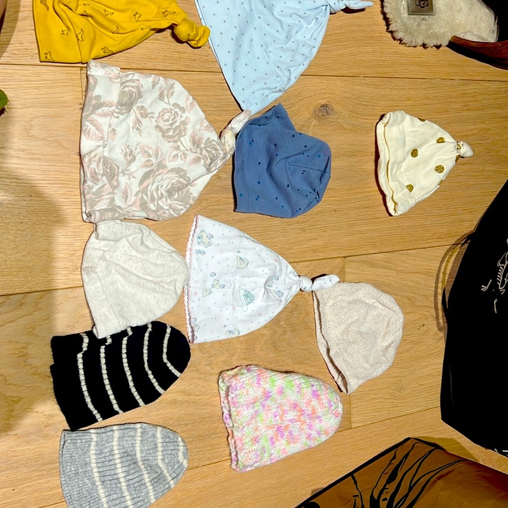 Collection of baby hats